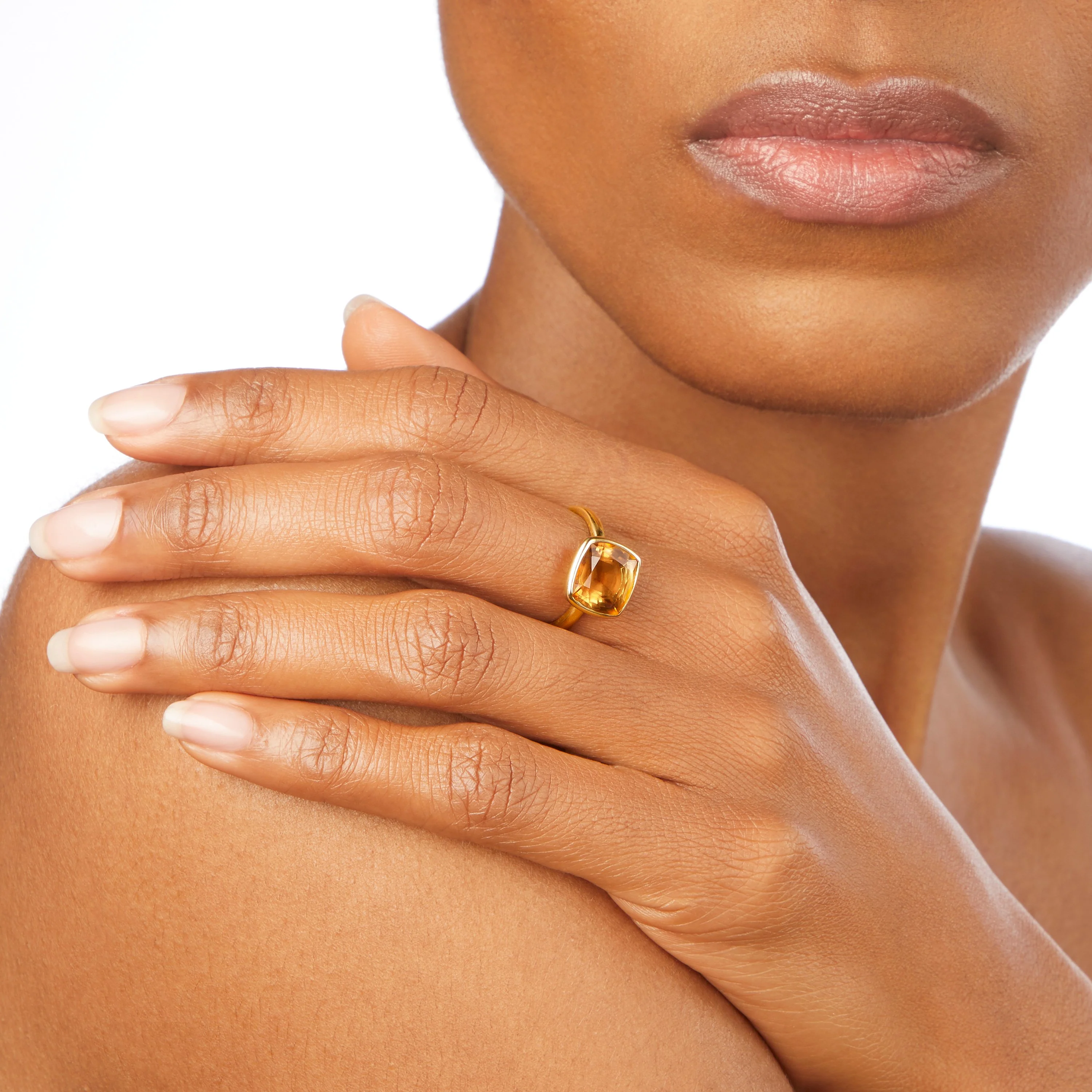 The Josephine (Cushion Cut Dark Citrine in Solid 18ct Gold) - Image 3